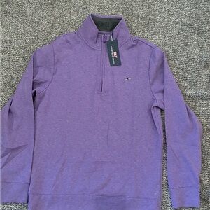 Vineyard Vines Men's Lavender Purple Quarter-Zip Pullover